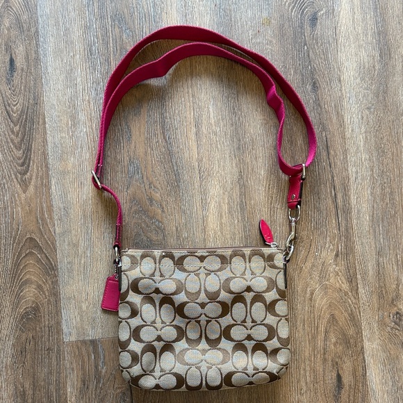 Coach Brown and Pink Crossbody Bag - Picture 5 of 16
